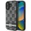 DKNY Checkered Pattern &amp;amp; Printed Stripes iPhone 16 Case - Black