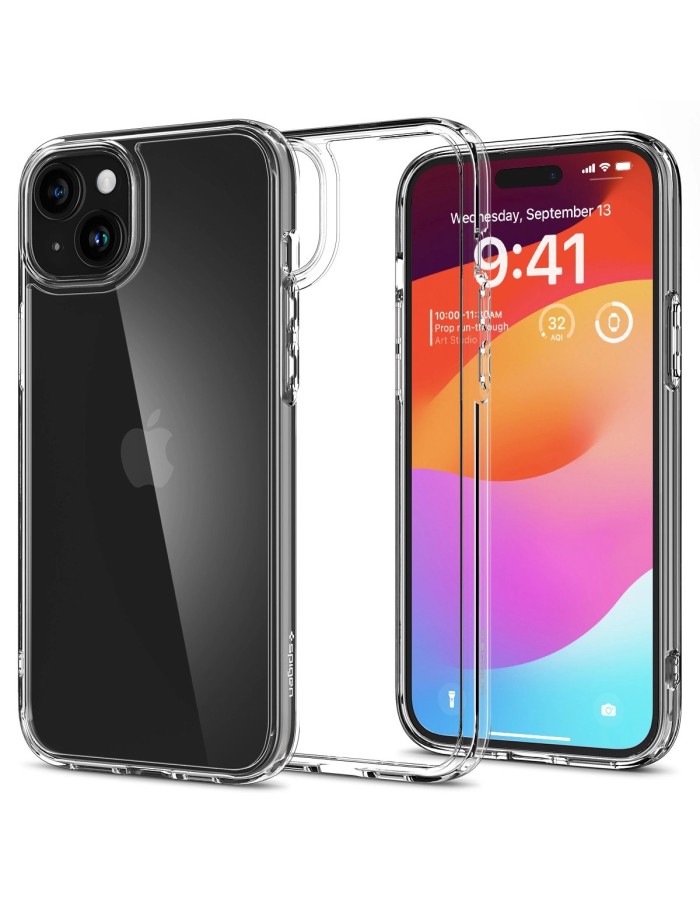 Spigen Crystal Hybrid iPhone 15 Plus Case - Clear