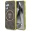 Guess 4G Glitter Triangle Buttons MagSafe Case for Samsung Galaxy S25 Brown