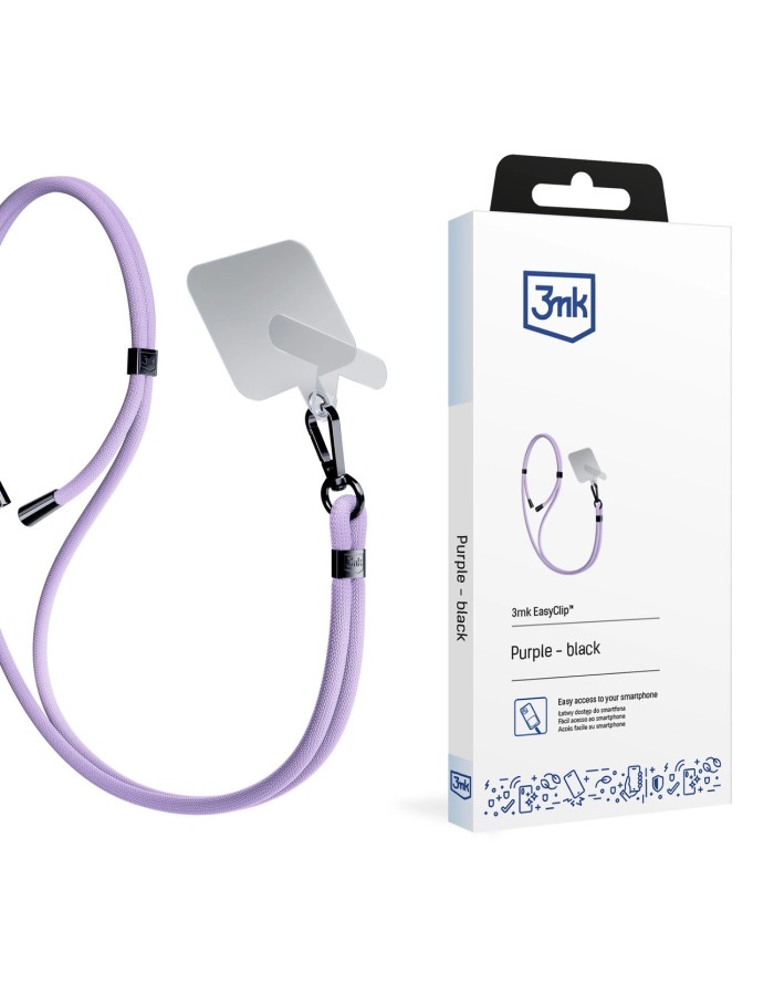 Smartphone Lanyard 3mk EasyClip - Purple Smartphone Lanyard 3mk EasyClip - Purple
