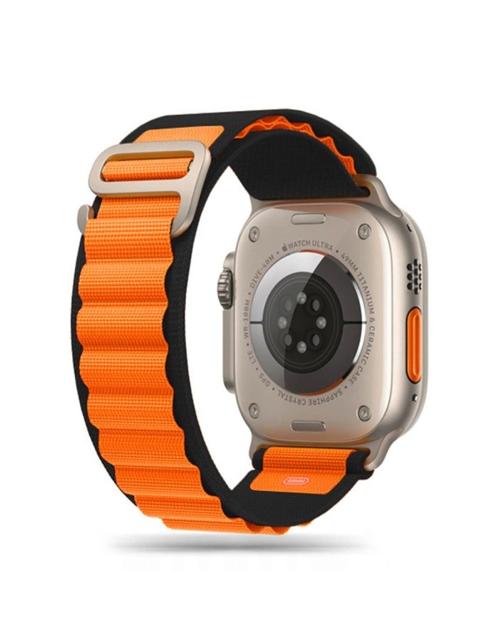 Tech-Protect Nylon Pro Strap for Apple Watch 4 / 5 / 6 / 7 / 8 / 9 / SE / Ultra 1 / 2 (42/44/45/49 mm) - Black & Orange Tech-Protect Nylon Pro Strap for Apple Watch 4 / 5 / 6 / 7 / 8 / 9 / SE / Ultra 1 / 2 (42/44/45/49 mm) - Black & Orange