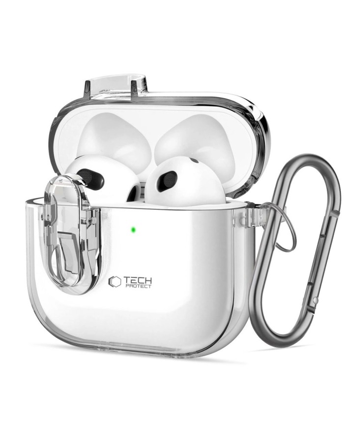 Tech-Protect Slim Hook Case for AirPods 4 - Clear