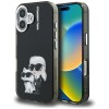 Karl Lagerfeld IML Aquarelle Karl &amp;amp; Choupette &amp;amp; Logo iPhone 16 Case - Black