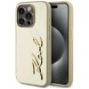Karl Lagerfeld Wrinkled Metal Signature iPhone 15 Pro Max Case - Gold Karl Lagerfeld Wrinkled Metal Signature iPhone 15 Pro Max Case - Gold
