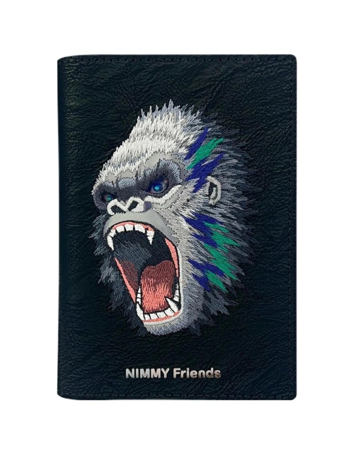 Nimmy Raptor Gorilla Passport/Wallet Case - Black