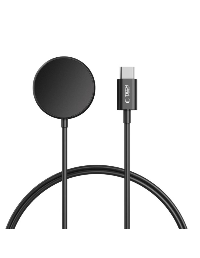 Tech-Protect MC03 UltraBoost Inductive Charger for Samsung Galaxy Watch USB-C 100cm - Black