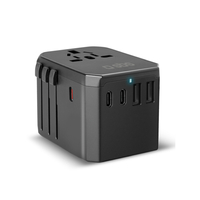 SBS Universal GaN Travel Adapter 70W 3xUSB-C 2xUSB-A with Case - Black SBS Universal GaN Travel Adapter 70W 3xUSB-C 2xUSB-A with Case - Black