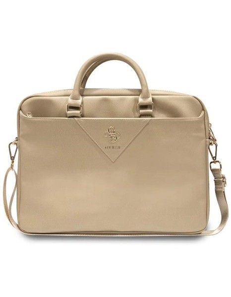 Guess Triangle 4G bag for a 16" laptop - gold Guess Triangle 4G bag for a 16" laptop - gold