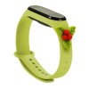 Strap Xmas for Xiaomi Mi Band 3 / 4 Christmas Silicone Strap Bracelet with Holly - Green Strap Xmas for Xiaomi Mi Band 3 / 4 Christmas Silicone Strap Bracelet with Holly - Green