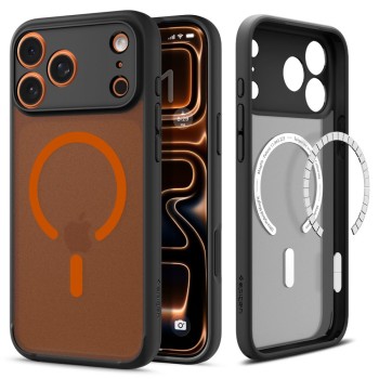Spigen Ultra Hybrid MagSafe Case for iPhone 17 Pro Max - Black and Orange Spigen Ultra Hybrid MagSafe Case for iPhone 17 Pro Max - Black and Orange