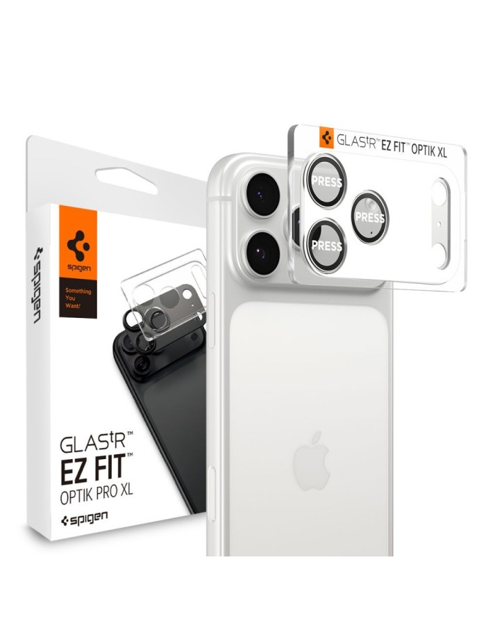 Spigen Optik Pro XL Camera Lens Glass for iPhone 17 Pro Max - Silver Spigen Optik Pro XL Camera Lens Glass for iPhone 17 Pro Max - Silver