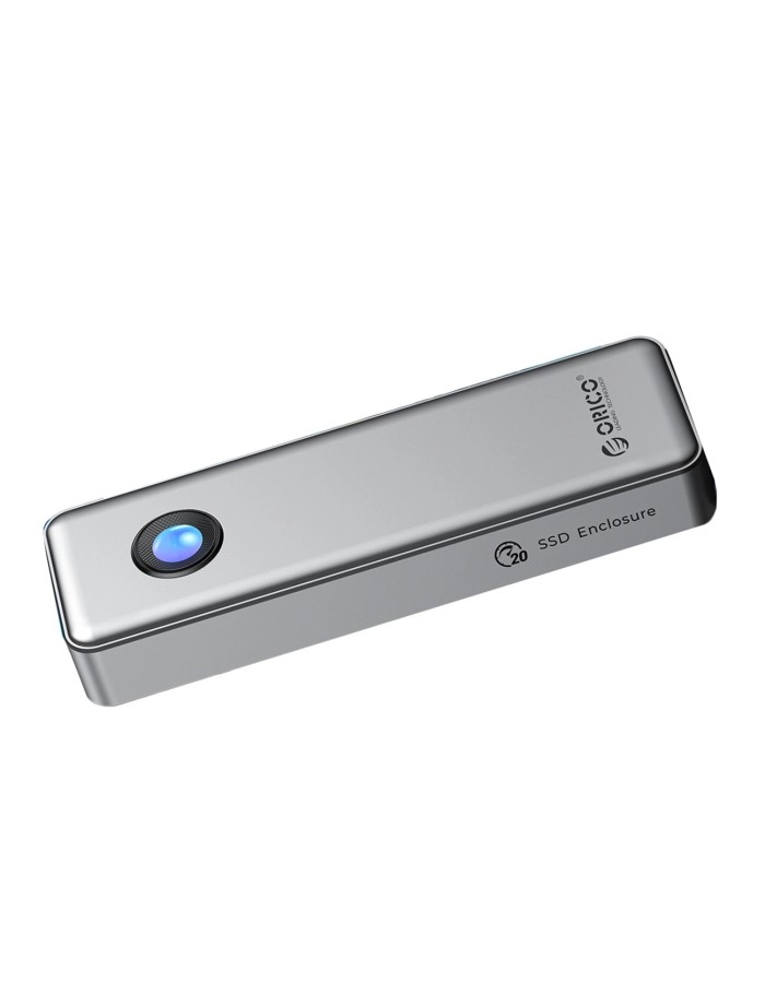 Orico OUM2-G20 M.2 NVME USB-C 3.2 20Gb/s Disk Drive - Silver Orico OUM2-G20 M.2 NVME USB-C 3.2 20Gb/s Disk Drive - Silver