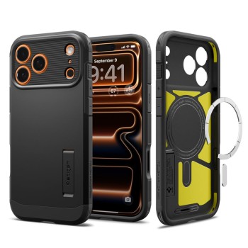 Spigen Tough Armor "T" MagSafe case for iPhone 17 Pro - black Spigen Tough Armor "T" MagSafe case for iPhone 17 Pro - black