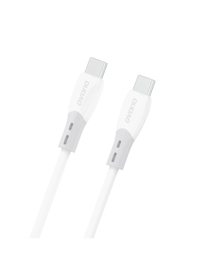 Dudao L25SC 60W USB-C - USB-C Cable with Soft Silicone Braid 1m - White