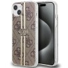 Guess IML 4G Gold Stripe case for iPhone 15 Plus / 14 Plus - brown Guess IML 4G Gold Stripe case for iPhone 15 Plus / 14 Plus - brown