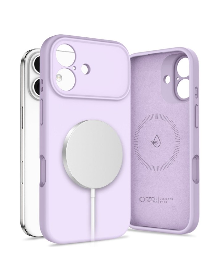 Tech-Protect Silicone MagSafe Case for iPhone 17 - Purple