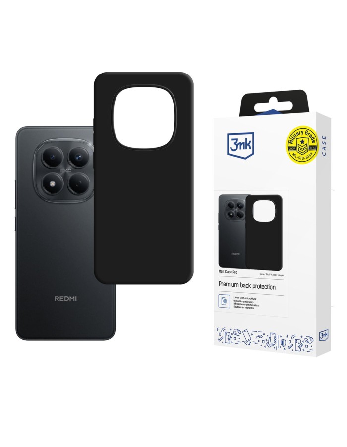 3mk Matt Case Pro case for Xiaomi Redmi Note 15 Pro 4G - matte black