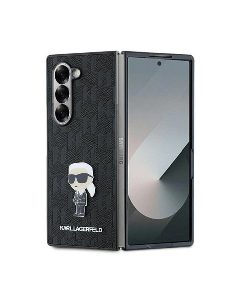 Karl Lagerfeld Saffiano Ikonik Pin Case for Samsung Galaxy Z Fold 6 - Black