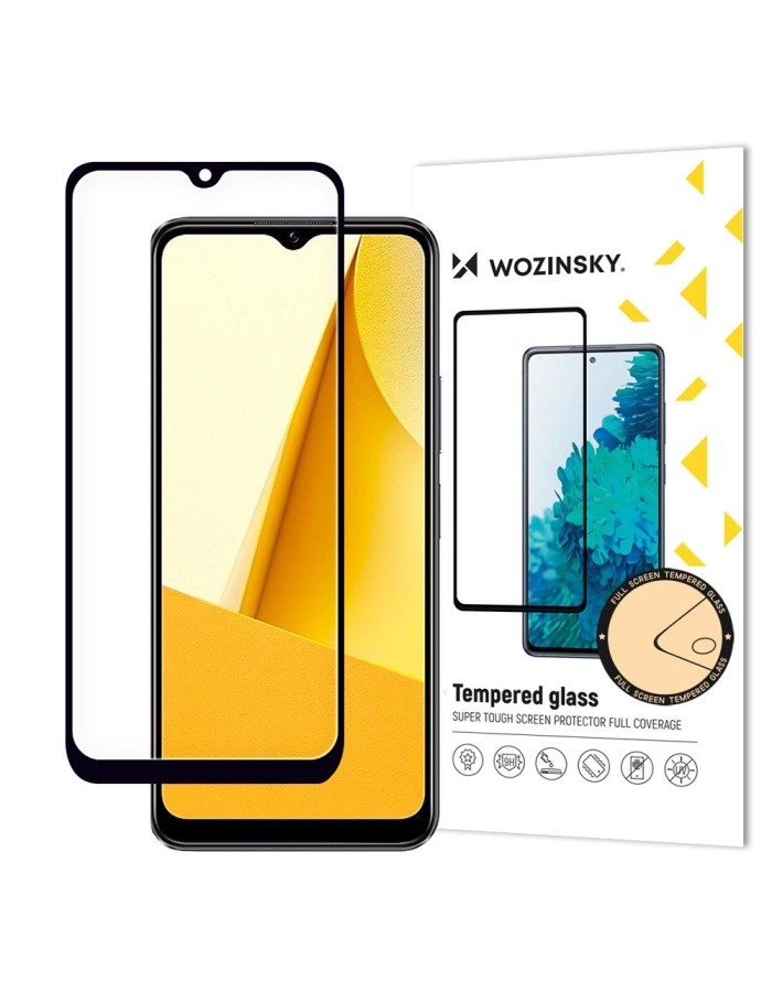 Wozinsky Full Glue Tempered Glass Vivo Y16 / Y02s Full Screen with Frame black (case friendly)