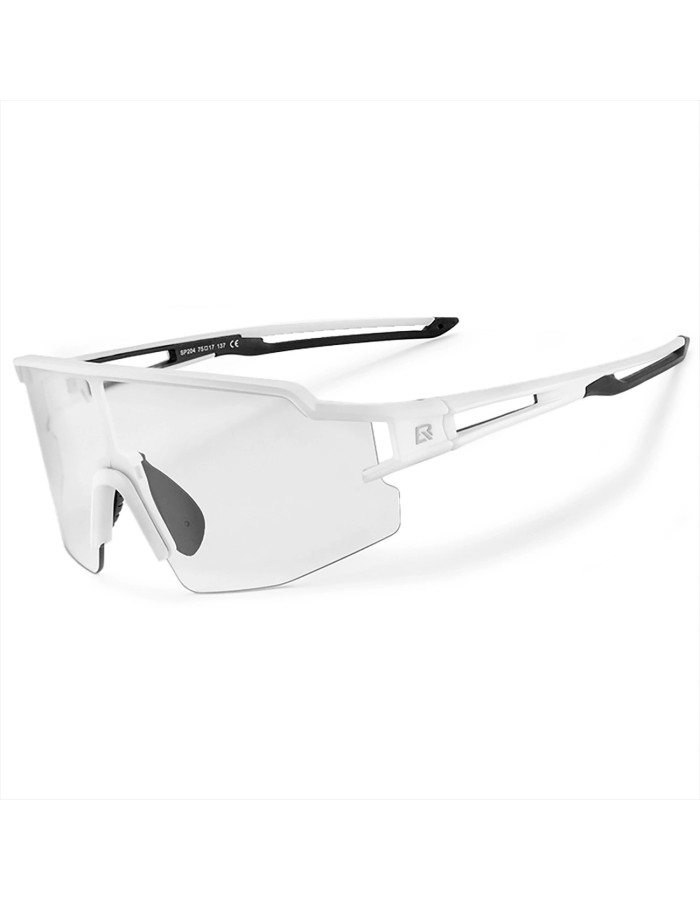 Rockbros Cycling Glasses Photochromic with UV Protection and Corrective Insert - White