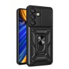 Hybrid Armor Camshield Case with Stand and Camera Cover for OnePlus 13R 5G / Ace 5 5G / Ace Pro 5G - Black