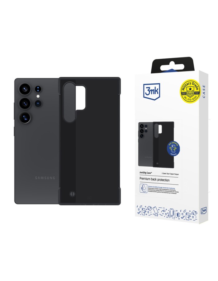 3mk Just20g Matt Case for Samsung Galaxy S25 Ultra - Matte Black