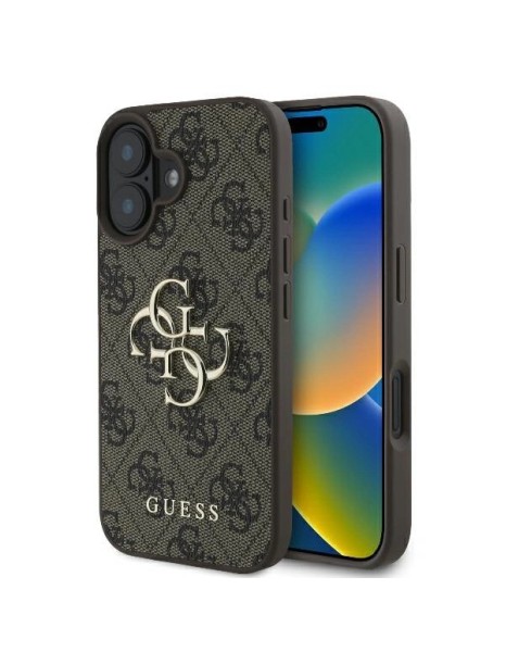 Guess 4G Big Logo Case for iPhone 16 Plus - Brown Guess 4G Big Logo Case for iPhone 16 Plus - Brown
