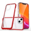 Clear 3in1 case for iPhone 14 Plus silicone cover with frame red Clear 3in1 case for iPhone 14 Plus silicone cover with frame red