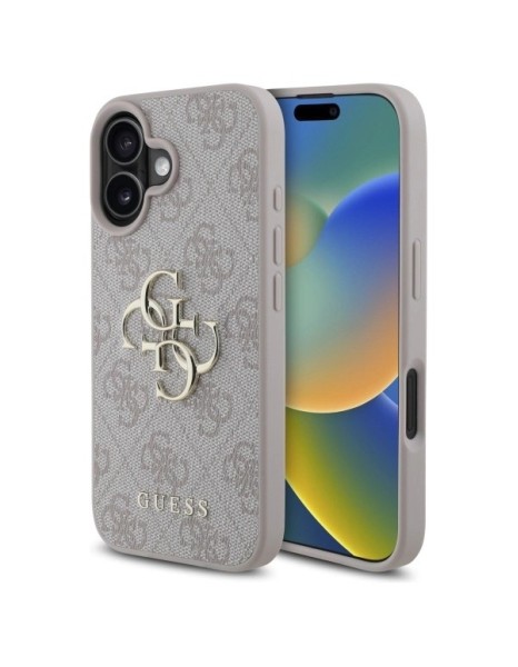 Guess 4G Big Logo Case for iPhone 16 Plus - Pink