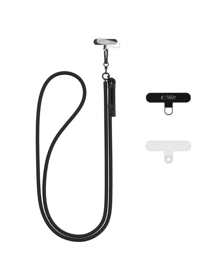Tech-Protect C1S Rope Crossbody Strap Leash - Black Tech-Protect C1S Rope Crossbody Strap Leash - Black