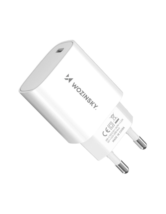 Wozinsky WGWCCW 20W USB-C Wall Charger - White Wozinsky WGWCCW 20W USB-C Wall Charger - White