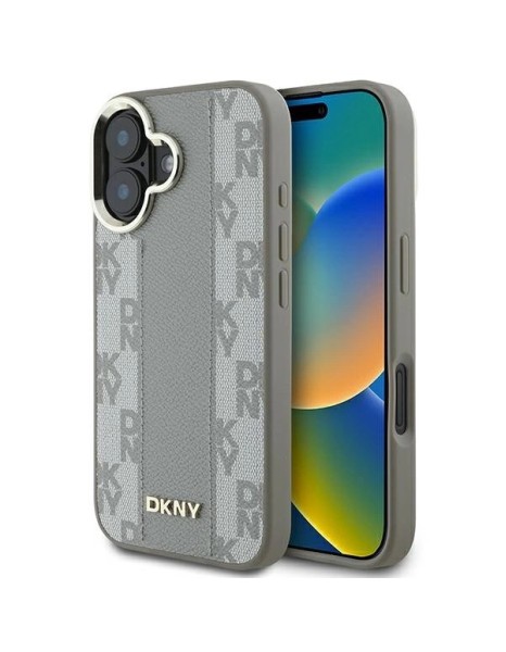 DKNY Checkered Pattern Magsafe iPhone 16 Case - Beige DKNY Checkered Pattern Magsafe iPhone 16 Case - Beige