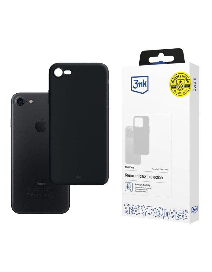 Apple iPhone 7/8/SE 2020/2022 - 3mk Matt Case black