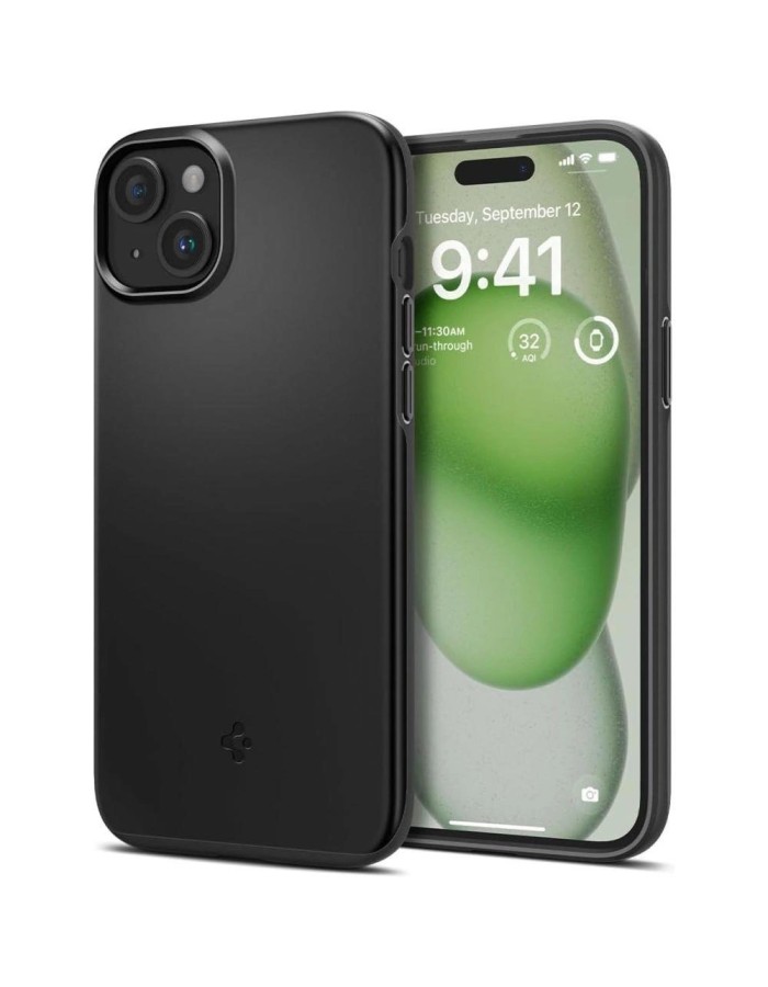 Spigen Thin Fit iPhone 15 Plus Case - Black Spigen Thin Fit iPhone 15 Plus Case - Black