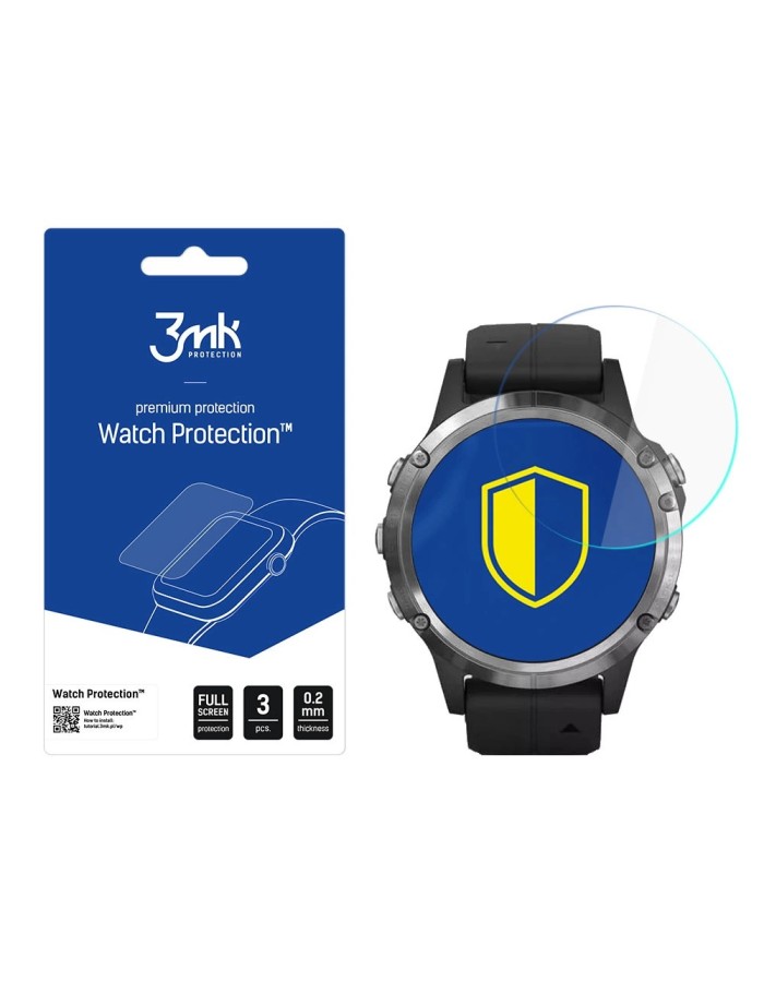 Hybrid Glass 3mk Watch Protection FlexibleGlass for Garmin Fenix ​​5 Plus