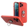 Ring Case silicone case with a finger grip and base for Samsung Galaxy S22 Ultra red Ring Case silicone case with a finger grip and base for Samsung Galaxy S22 Ultra red