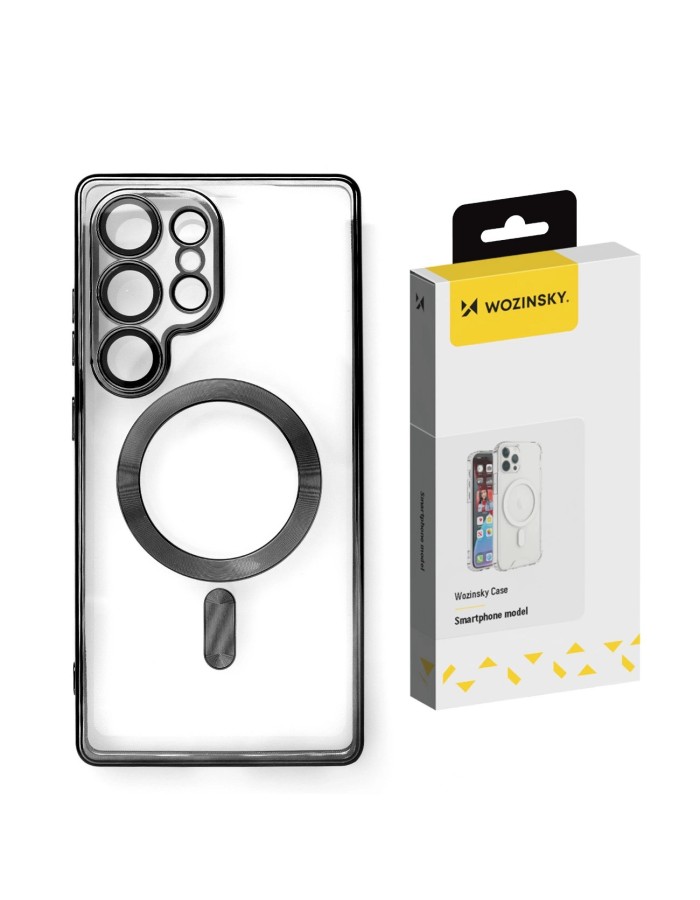 Wozinsky Electroplated Case with Magsafe for Samsung Galaxy S25+ - Black