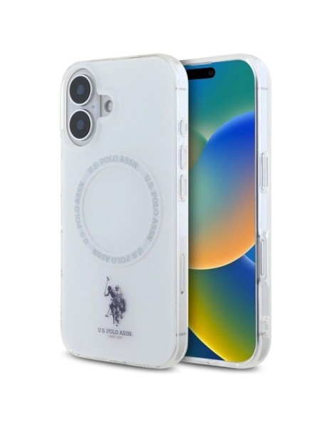 US Polo IML Ring MagSafe iPhone 16 Case - White US Polo IML Ring MagSafe iPhone 16 Case - White