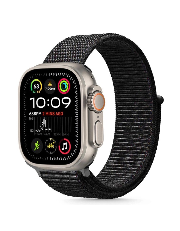 Tech-Protect Nylon Strap for Apple Watch 44 / 45 / 46 / 49 mm - Black