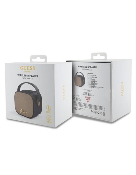 Guess Bluetooth speaker GUWSB2P4SMK Speaker mini black/black 4G Leather Script Logo with Strap Guess Bluetooth speaker GUWSB2P4SMK Speaker mini black/black 4G Leather Script Logo with Strap