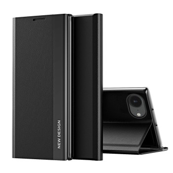 Sleep Case Pro for iPhone 16e / 17e with flap and stand - black