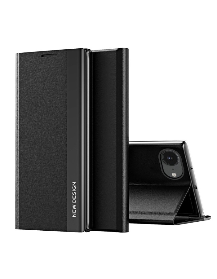 Sleep Case Pro for iPhone 16e / 17e with flap and stand - black