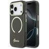 Guess IML Script Metal MagSafe Case for iPhone 17 Pro - Black