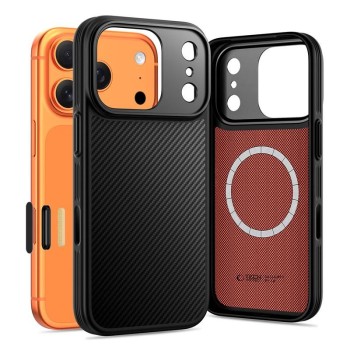 Tech-Protect Kevlar Aramid MagSafe case for iPhone 17 Pro - black Tech-Protect Kevlar Aramid MagSafe case for iPhone 17 Pro - black