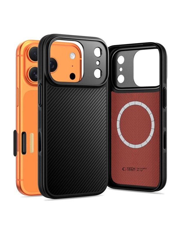Tech-Protect Kevlar Aramid MagSafe case for iPhone 17 Pro - black Tech-Protect Kevlar Aramid MagSafe case for iPhone 17 Pro - black