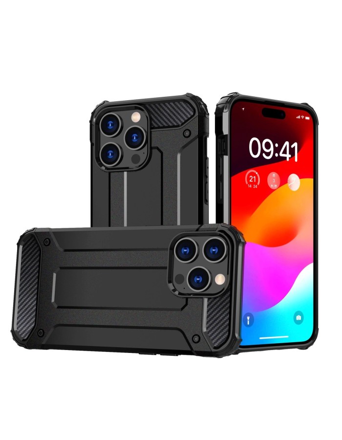 iPhone 15 Pro Hybrid Armor case - black
