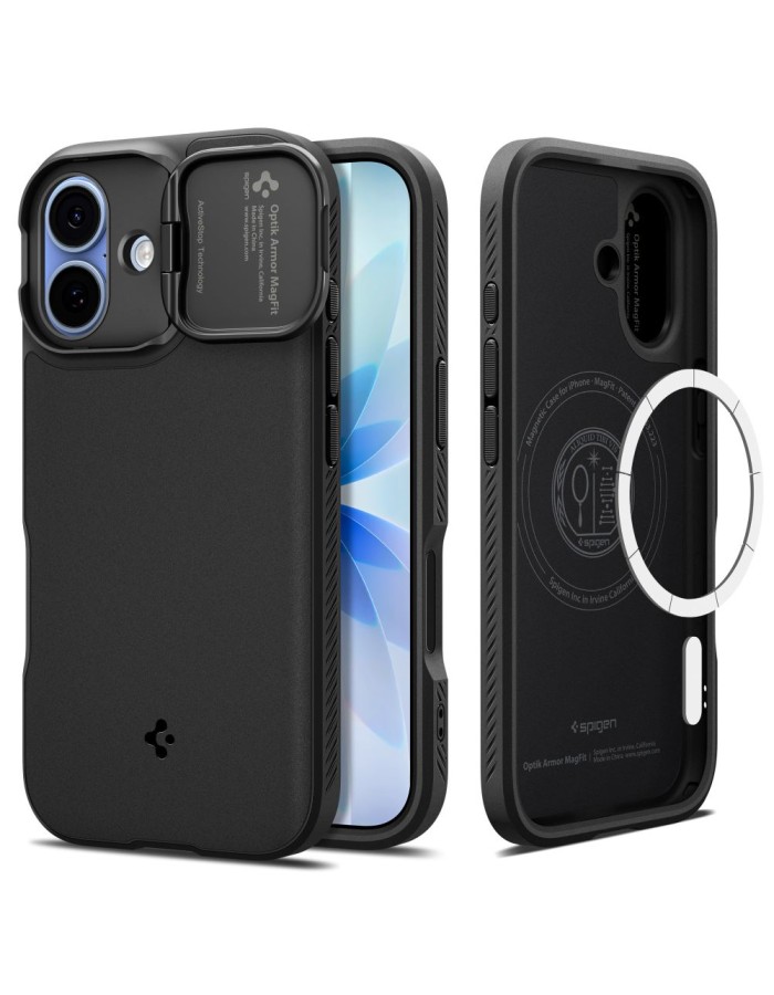 Spigen Optik Armor MagSafe case for iPhone 17 - black Spigen Optik Armor MagSafe case for iPhone 17 - black