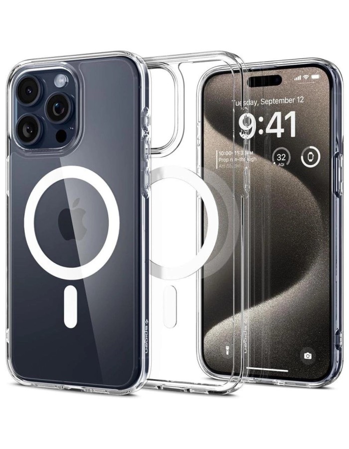 Spigen Ultra Hybrid Mag Case with MagSafe for iPhone 15 Pro Max - White Spigen Ultra Hybrid Mag Case with MagSafe for iPhone 15 Pro Max - White