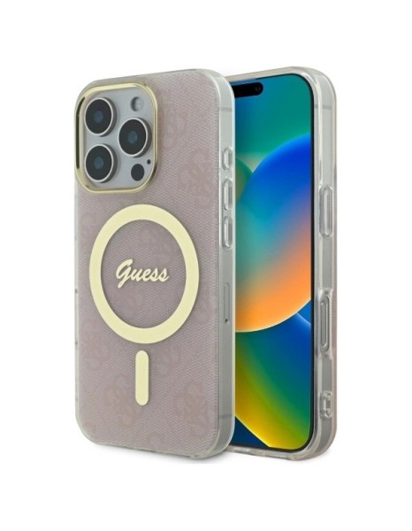Guess IML 4G MagSafe Case for iPhone 16 Pro Max - Pink Guess IML 4G MagSafe Case for iPhone 16 Pro Max - Pink