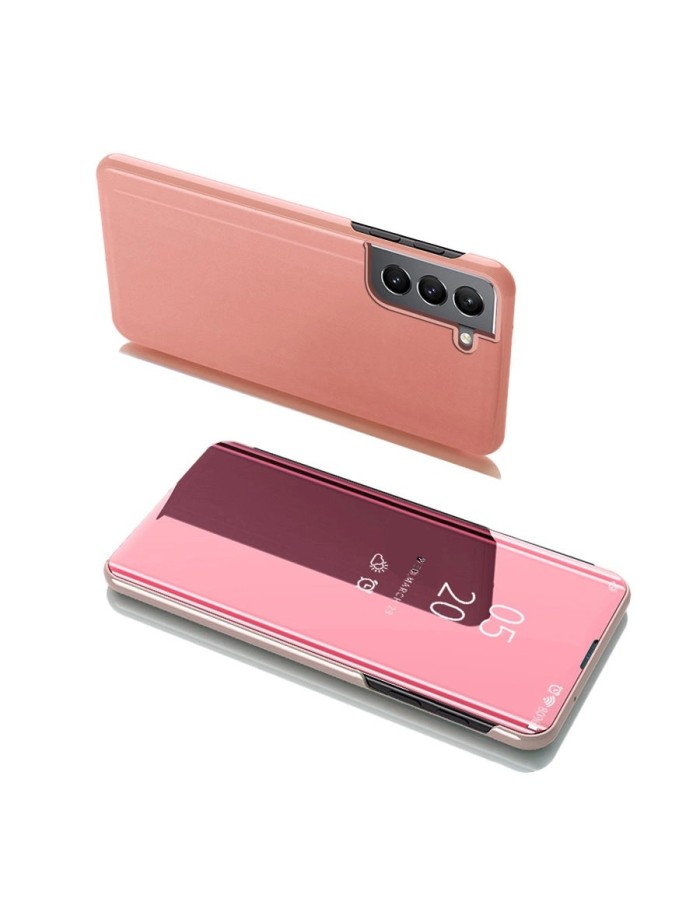 Clear View Case Flip Cover for Samsung Galaxy S22 + (S22 Plus) pink